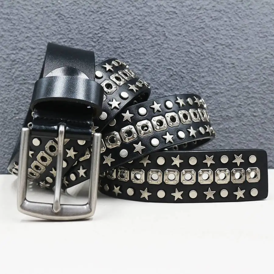 Новый ремень с заклепками, кожаный ремень для мужчин, ремни из натуральной кожи, дизайнерские ремни с пряжкой, высококачественный мужской пояс, ширина: 38 мм
Новый ремень с заклепками, кожаный ремень для мужчин, ремни из натуральной кожи, дизайнерские ремни с пряжкой, высококачественный мужской пояс, ширина: 38 мм