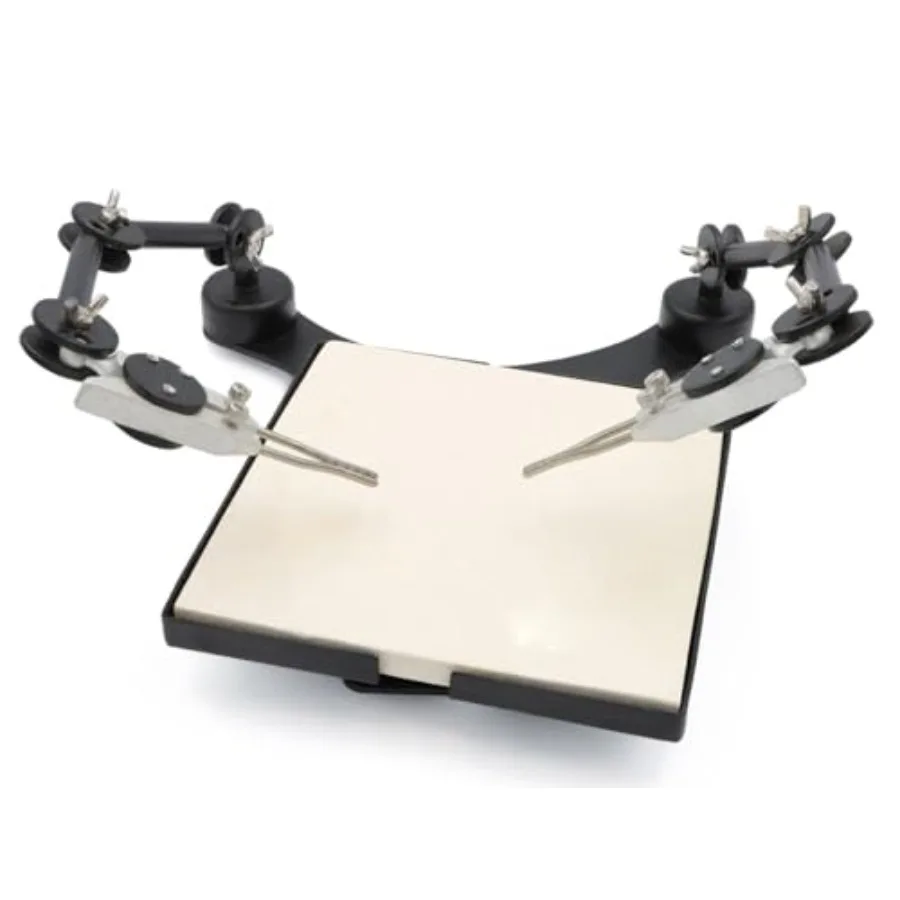 Premium Dual Third Hand Soldering Station With Board And 3 Pivot Arms
Premium Dual Third Hand Soldering Station With Board And 3 Pivot Arms