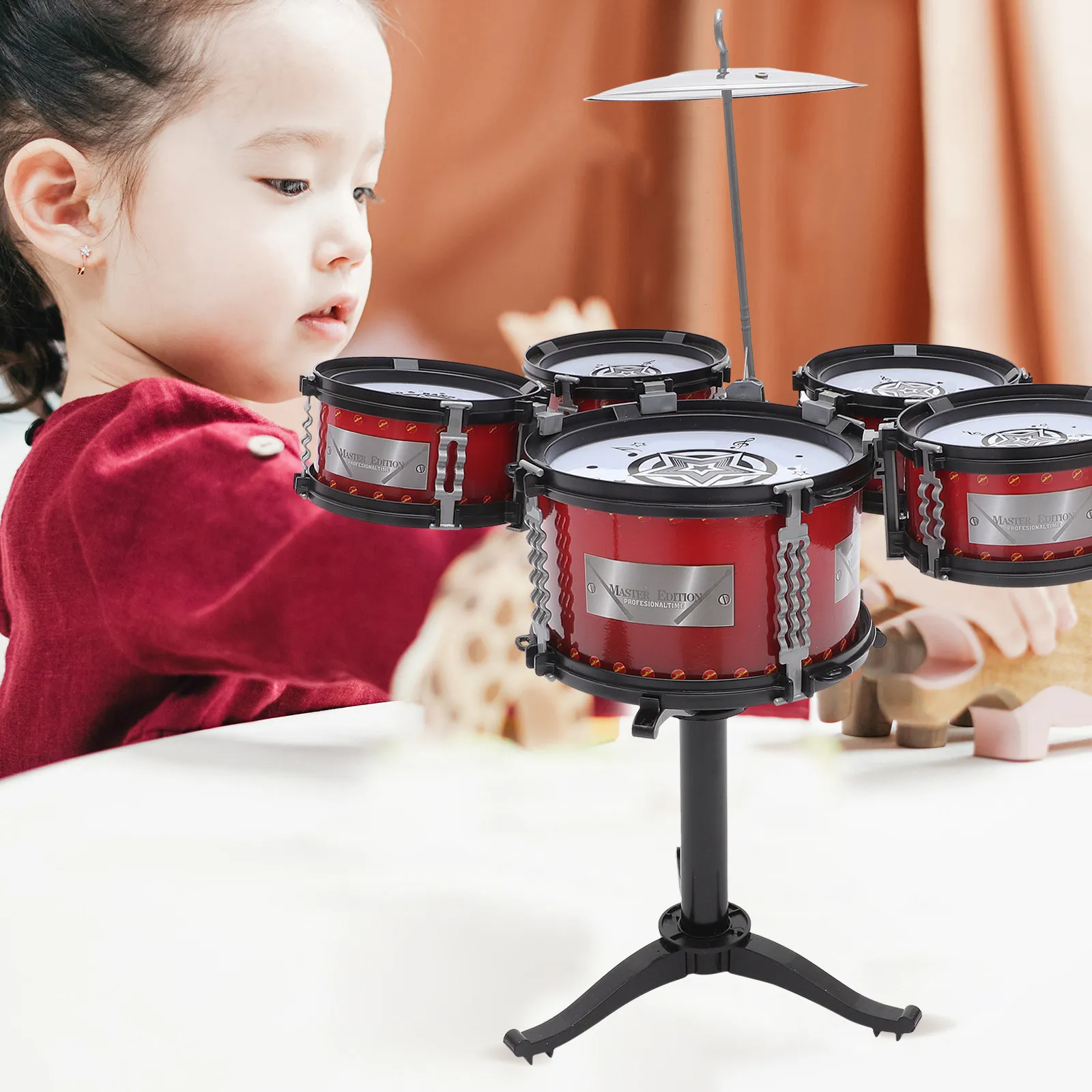 1Pcs Mini Percussion Set Kids Drum Set for Music Education Early Childhood Learning 5 Drums Stool Safe Smooth Edges Non Toxic
1Pcs Mini Percussion Set Kids Drum Set for Music Education Early Childhood Learning 5 Drums Stool Safe Smooth Edges Non Toxic