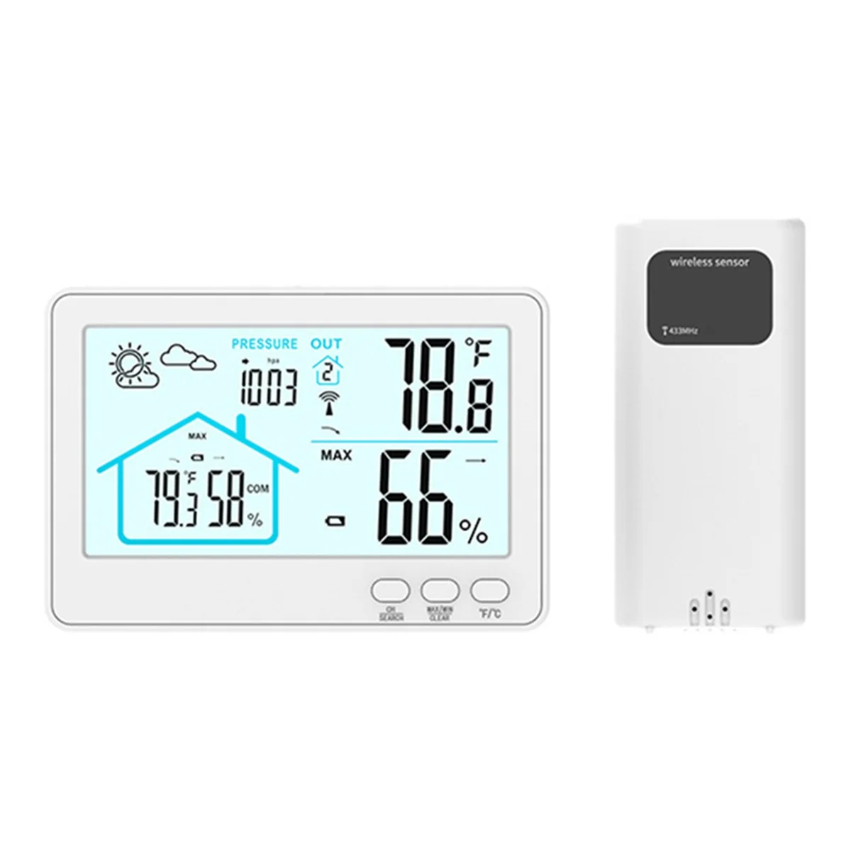 ABQR Wireless Weather Station Indoor Outdoor Thermometer Hygrometer Home Weather Forecast Clock Weather Stations A
ABQR Wireless Weather Station Indoor Outdoor Thermometer Hygrometer Home Weather Forecast Clock Weather Stations A