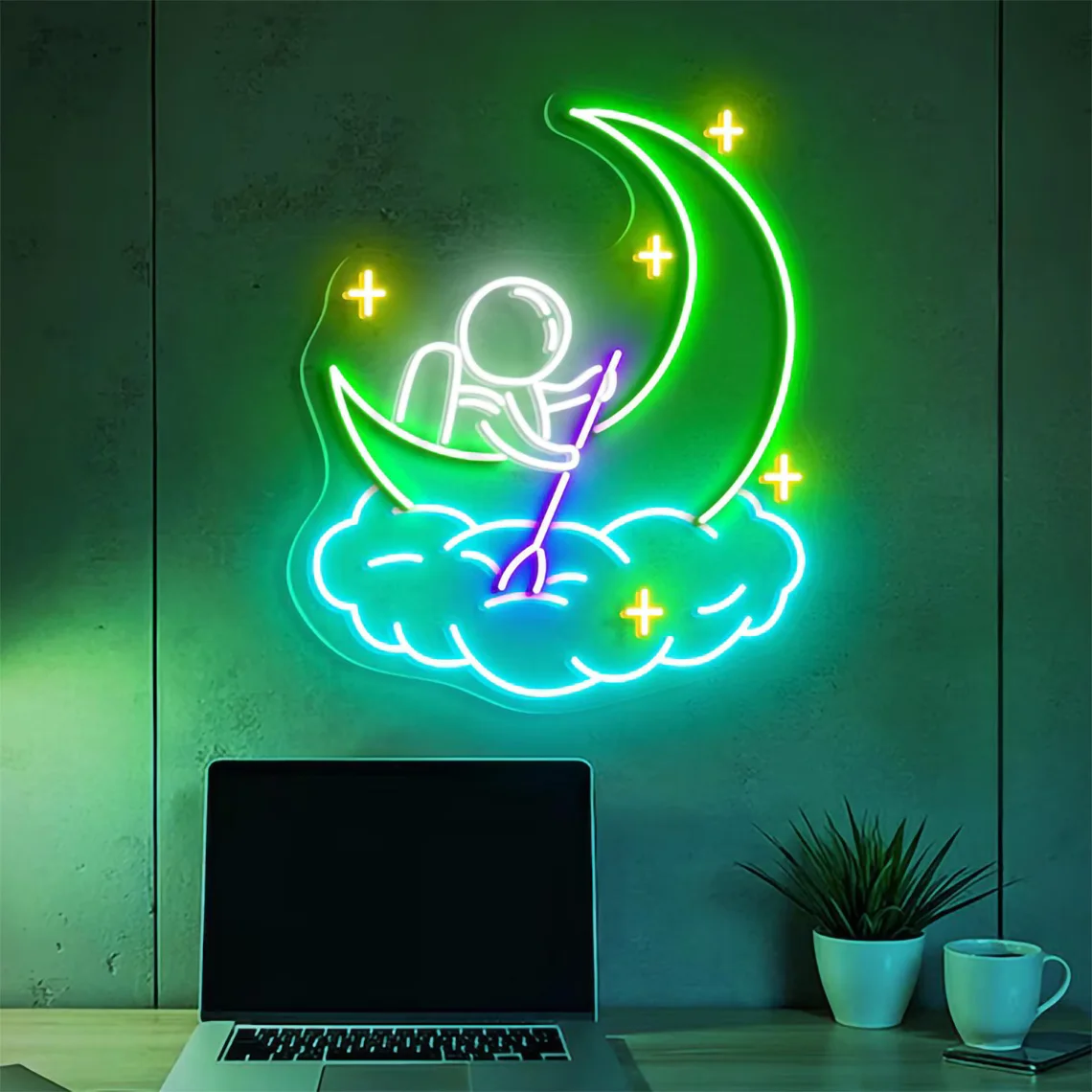 Astronaut Neon Sign Astronaut Moon Cloud Neon Astronaut Wall Art Kawaii Decor for Kids Room Nursery Decor
Astronaut Neon Sign Astronaut Moon Cloud Neon Astronaut Wall Art Kawaii Decor for Kids Room Nursery Decor