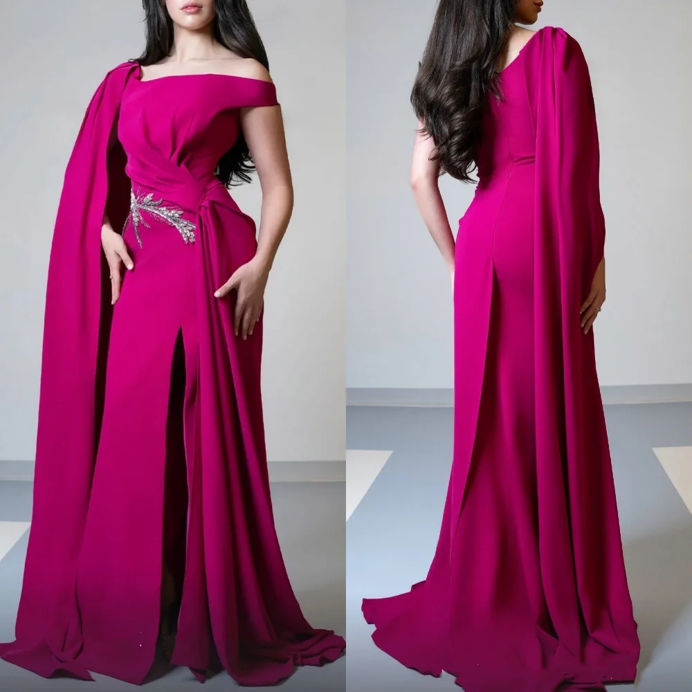 Customized Exquisite Elegant Jersey Beading Rhinestone Pleat A-line Off-the-shoulder Long Dresses Bespoke Occasion Dresses Retro
Customized Exquisite Elegant Jersey Beading Rhinestone Pleat A-line Off-the-shoulder Long Dresses Bespoke Occasion Dresses Retro