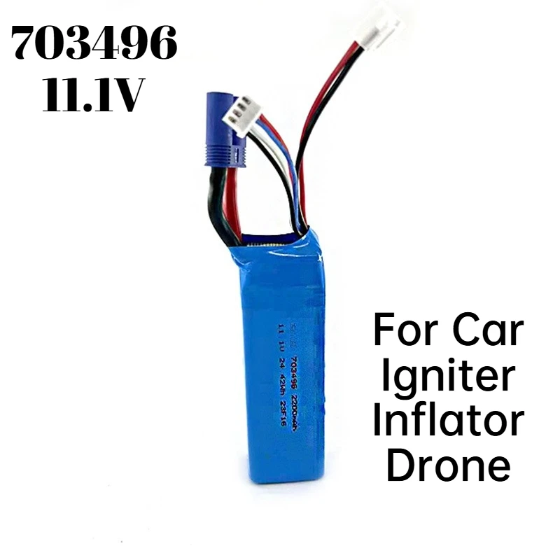11.1V Polymer Lithium Battery Pack 703496 Rechargeable Li-Po Battery for Car Jump Starter Air Compressor Drone
11.1V Polymer Lithium Battery Pack 703496 Rechargeable Li-Po Battery for Car Jump Starter Air Compressor Drone