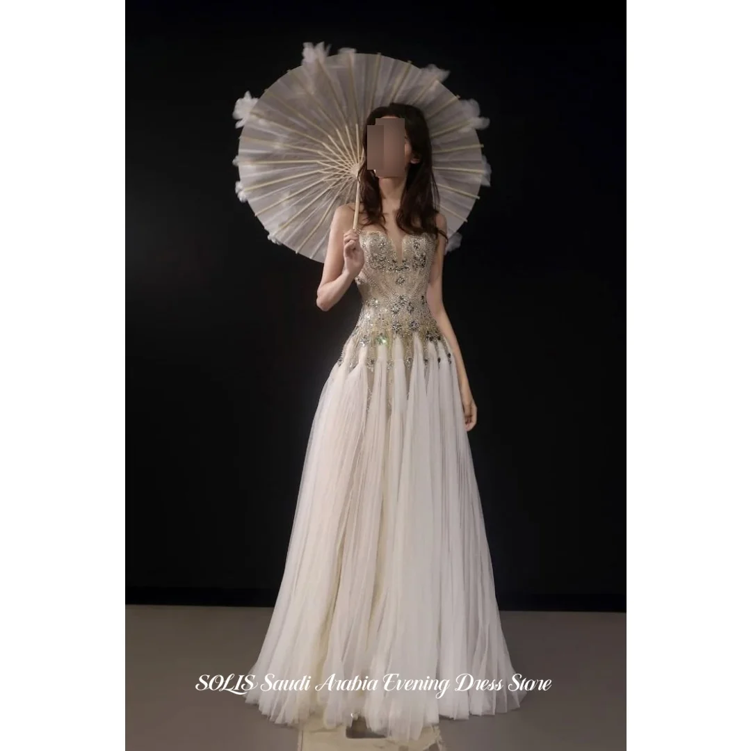 SOLIS Elegant White Beaded Evening Gown Strapless Prom Dresses Formal Special Occasion Party Dress فستان سهرة نسائي Customized
SOLIS Elegant White Beaded Evening Gown Strapless Prom Dresses Formal Special Occasion Party Dress فستان سهرة نسائي Customized