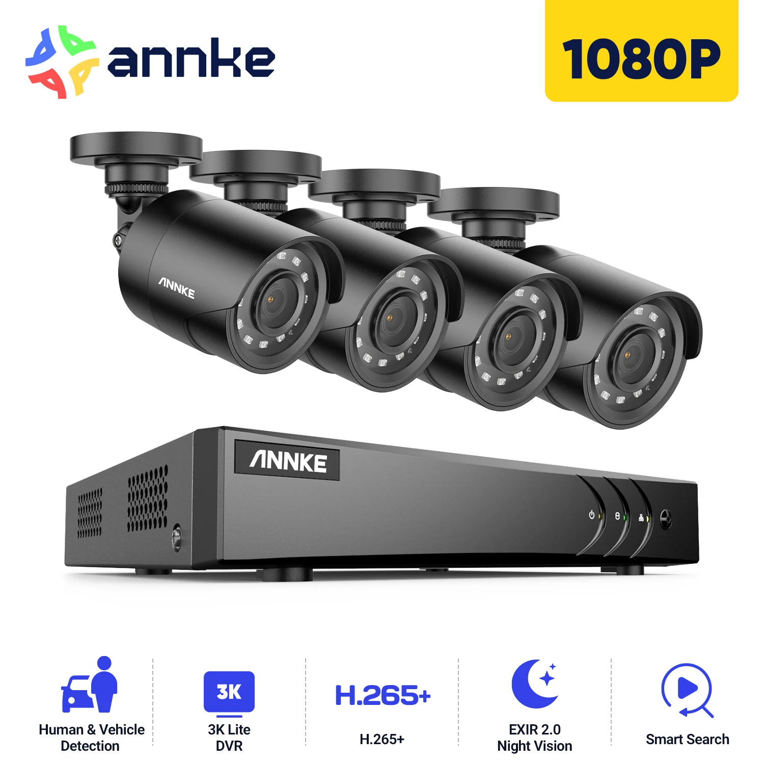 ANNKE 8CH H.265 + 3K Lite система видеонаблюдения с AI-обнаружением человека/транспортных средств 4 шт./8 шт. 2-мегапиксельные проводные камеры видеонаблюдения
ANNKE 8CH H.265 + 3K Lite система видеонаблюдения с AI-обнаружением человека/транспортных средств 4 шт./8 шт. 2-мегапиксельные проводные камеры видеонаблюдения