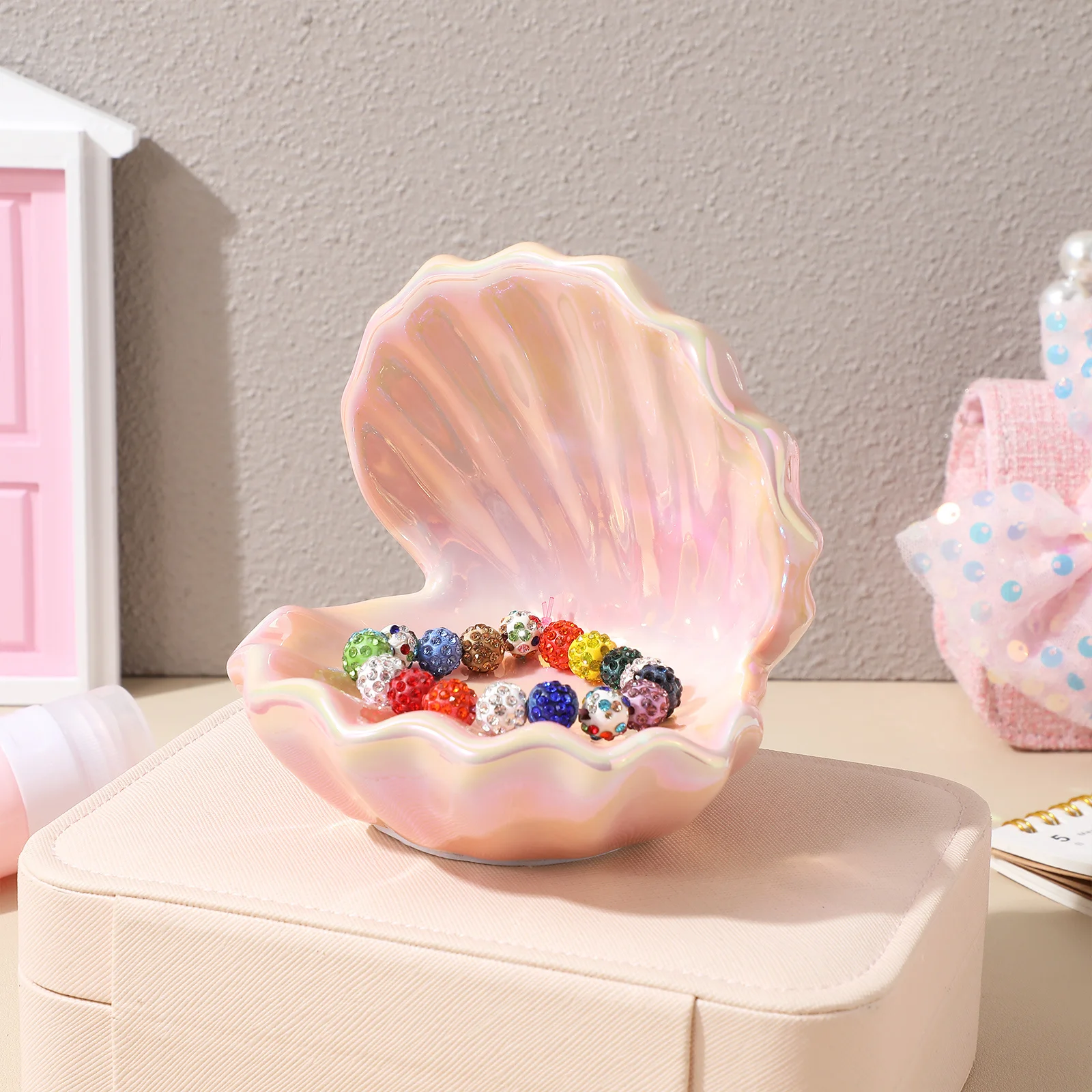 Ceramic Seashell Jewelry Dish Decorative Vanity Tray for Rings Earrings Necklaces Organizer Tray Jewelry Holder Accessory
Ceramic Seashell Jewelry Dish Decorative Vanity Tray for Rings Earrings Necklaces Organizer Tray Jewelry Holder Accessory