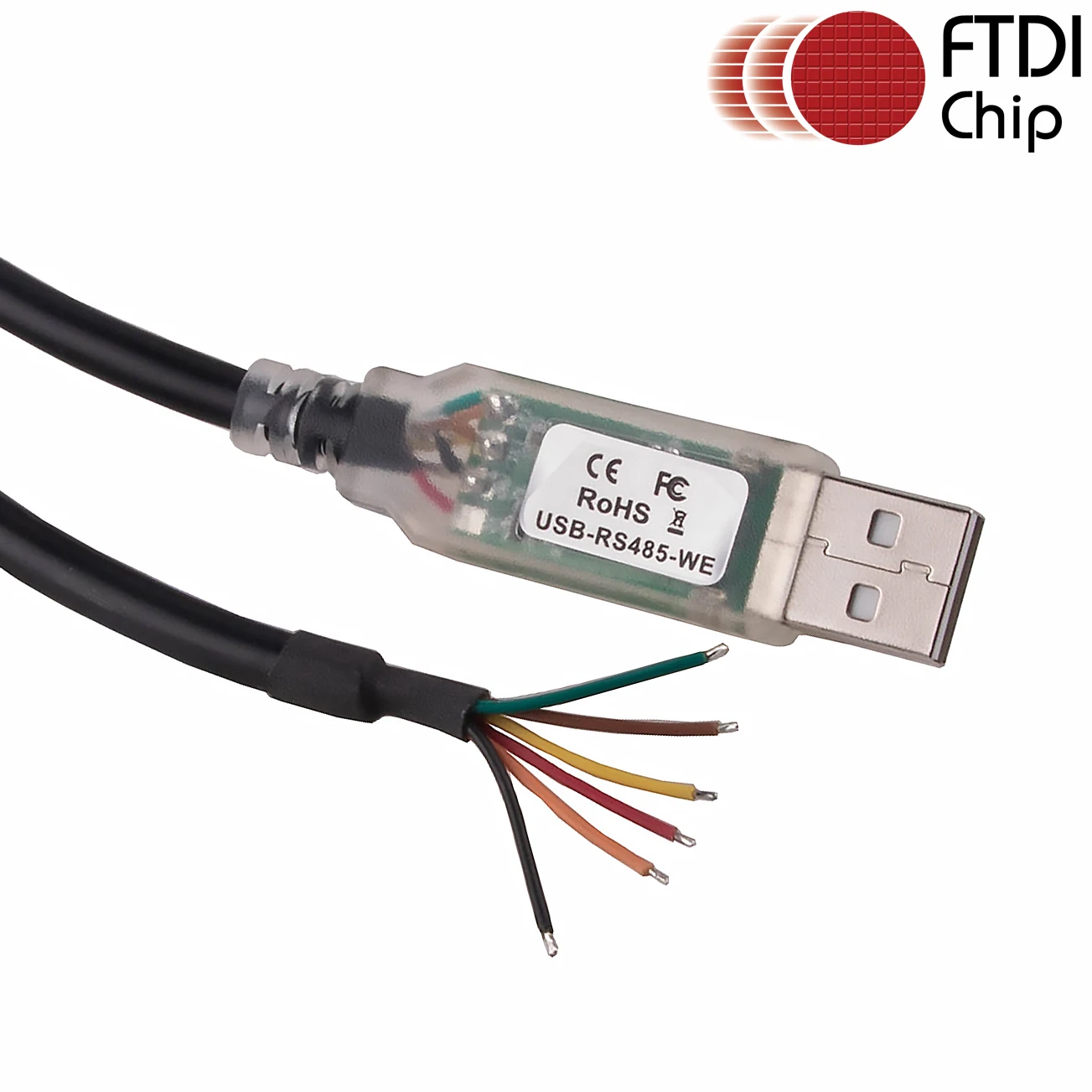 FTDI FT232RQ USB to RS485 Serial Converter Cable 6P FTDI Chip 6 Pins Wire End WE 6ft
FTDI FT232RQ USB to RS485 Serial Converter Cable 6P FTDI Chip 6 Pins Wire End WE 6ft