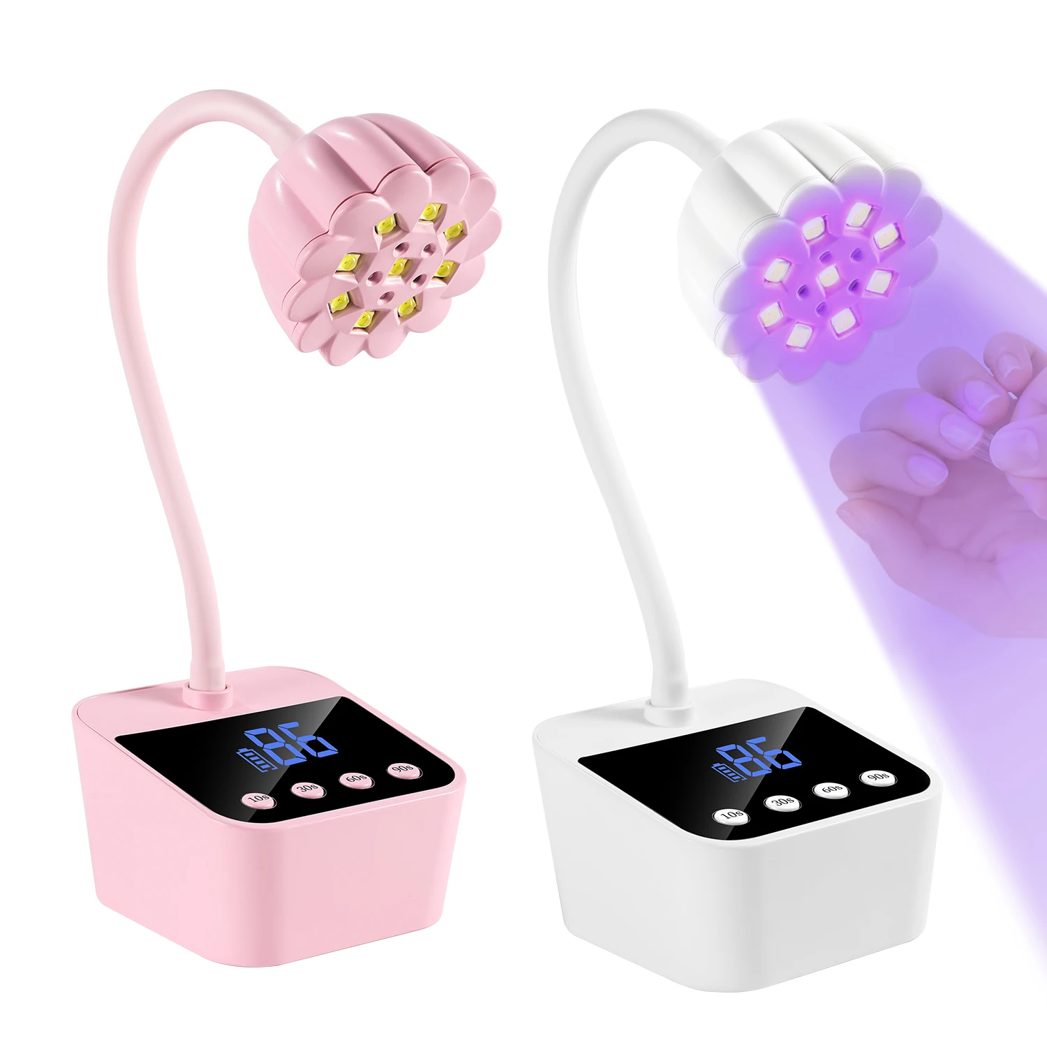 Мини-УФ-светодиодная перезаряжаемая сушилка для ногтей с автоматическим сенсорным управлением, быстросохнущая лампа для ногтей 360° ° Гибкая настольная лампа для ногтей для салона 
Мини-УФ-светодиодная перезаряжаемая сушилка для ногтей с автоматическим сенсорным управлением, быстросохнущая лампа для ногтей 360° ° Гибкая настольная лампа для ногтей для салона