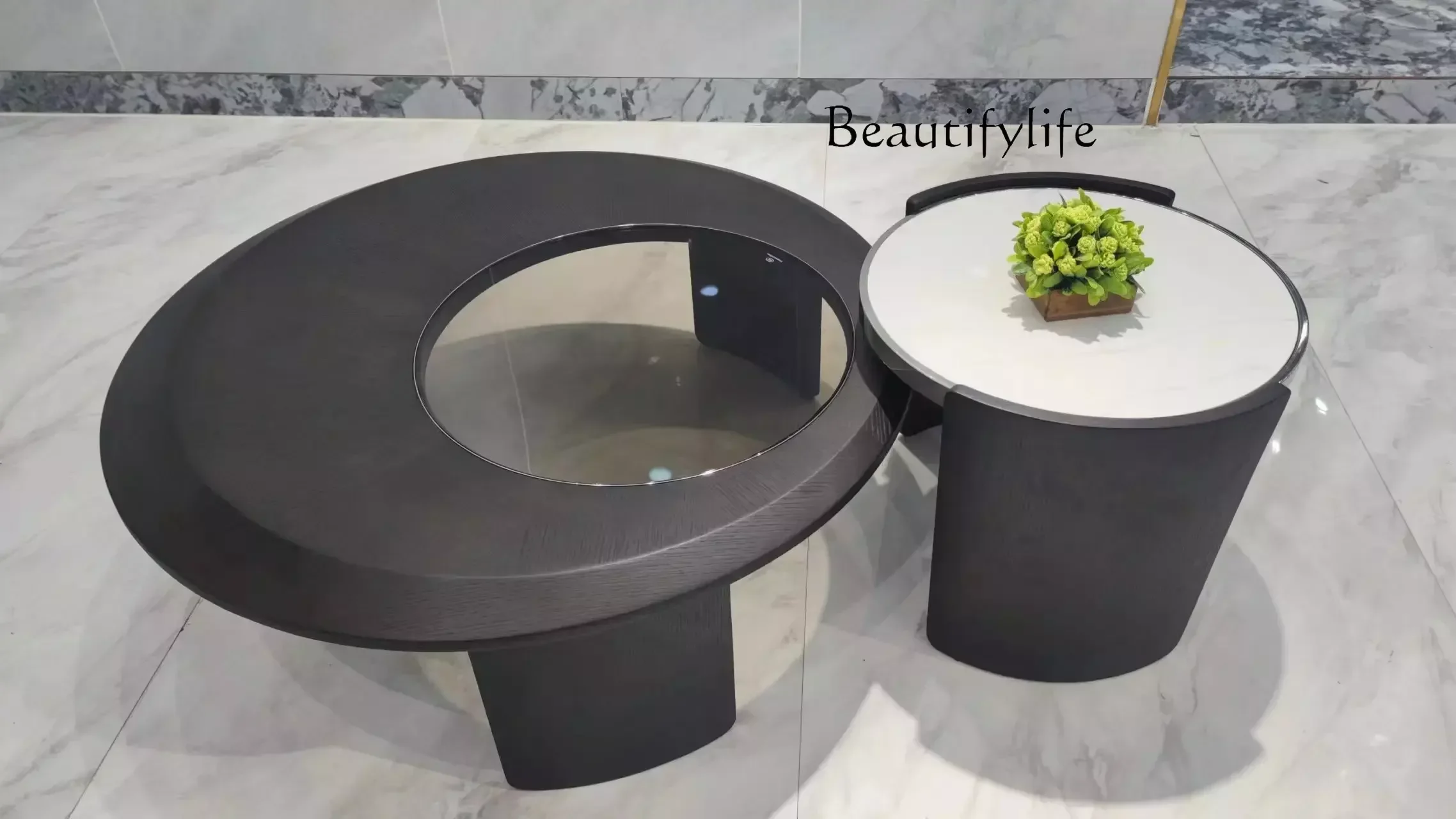 N Italian Minimalist Coffee Table Combination High-End Stone Plate Glass Coffee Table round Tea Table High and Low Combination
N Italian Minimalist Coffee Table Combination High-End Stone Plate Glass Coffee Table round Tea Table High and Low Combination