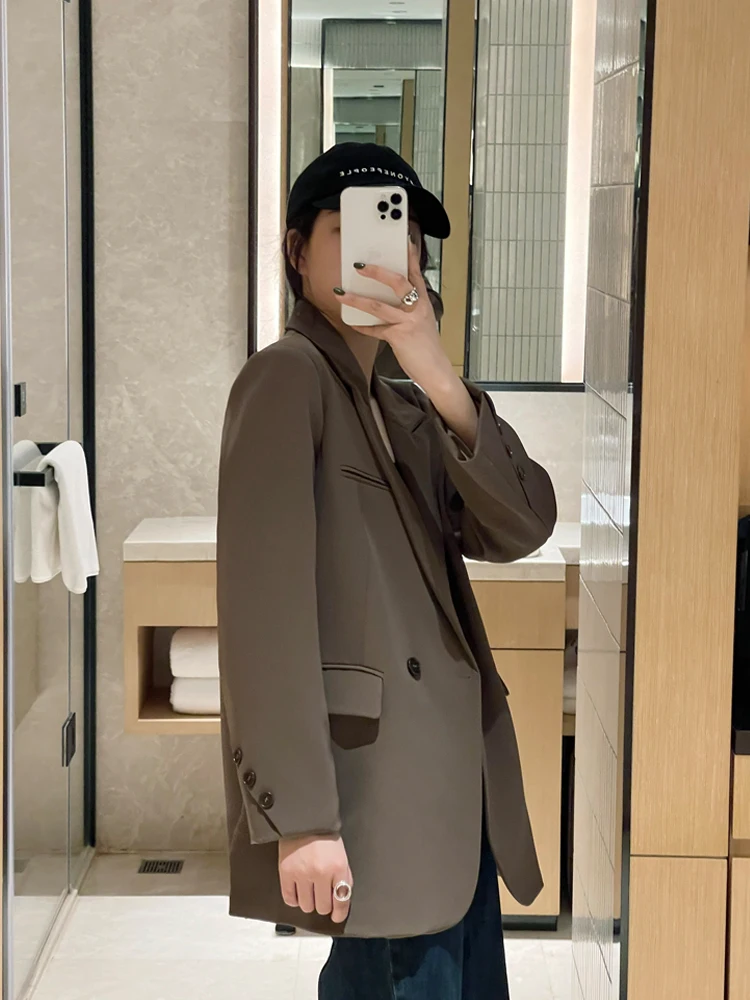 Ele кофейного цвета, женское повседневное пальто Jaet, весенне-осеннее модное пальто небольшого размера Personali для поездок на работу, ветровка
Ele кофейного цвета, женское повседневное пальто Jaet, весенне-осеннее модное пальто небольшого размера Personali для поездок на работу, ветровка