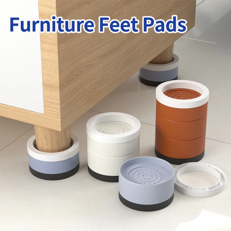 Premium Stackable Furniture Pads Multi Purpose Risers Anti Slip and Floor Protection for Table Legs and Bed Frames