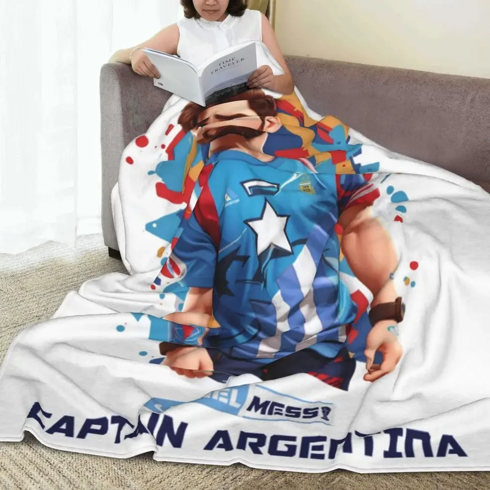 Captain Argentina Flannel Blanket Cartoon Soft Football Throw Blanket for Chair Travel Funny Bedspread Sofa Bed Cover
Captain Argentina Flannel Blanket Cartoon Soft Football Throw Blanket for Chair Travel Funny Bedspread Sofa Bed Cover