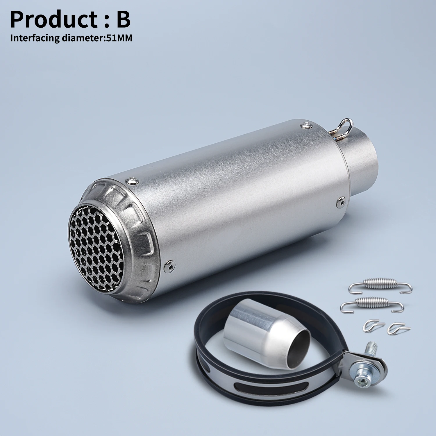 Universal 51mm Motorcycle Exhaust Pipe, Stainless Steel Modified Escape Tube For MT07 MT09 Ninja400 GSX250 GSX750 ZX6R Z1000
Universal 51mm Motorcycle Exhaust Pipe, Stainless Steel Modified Escape Tube For MT07 MT09 Ninja400 GSX250 GSX750 ZX6R Z1000