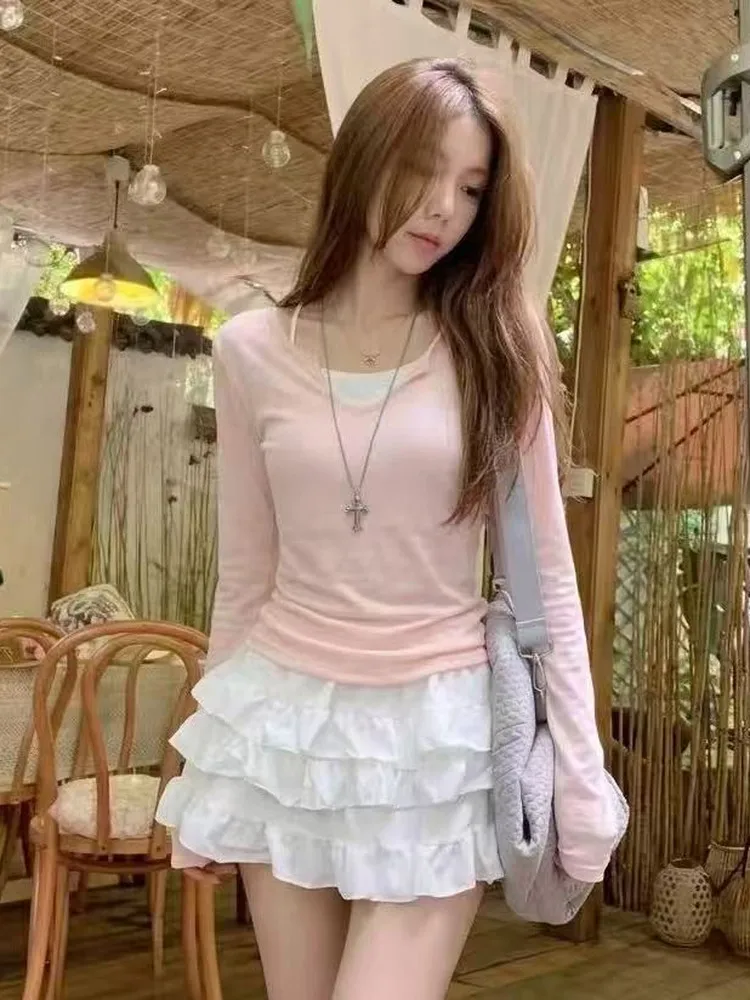 Pink Cake Skirt Set Spring Inner Wear Hanging Ne Vest Puffy Skirt Two Piece Set Pure Desire European Sle Sweet Dr
Pink Cake Skirt Set Spring Inner Wear Hanging Ne Vest Puffy Skirt Two Piece Set Pure Desire European Sle Sweet Dr