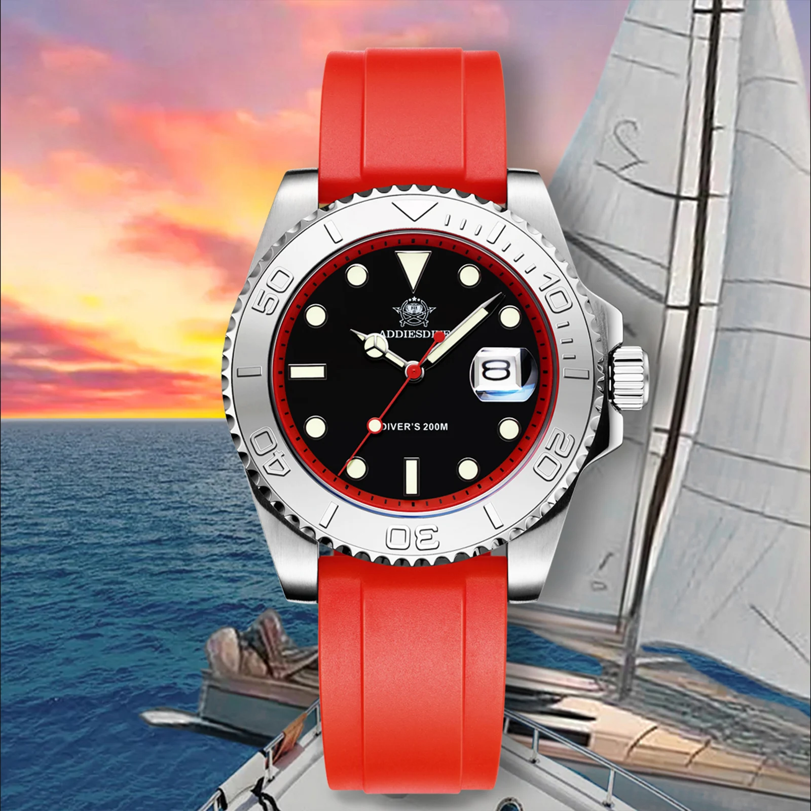 ADDIESDIVE Hot Selling Men's Dive Watch Rotatable Ceramic Bezel Various Colors Dials 200m Waterproof 41mm Man Quartz Watches New
ADDIESDIVE Hot Selling Men's Dive Watch Rotatable Ceramic Bezel Various Colors Dials 200m Waterproof 41mm Man Quartz Watches New