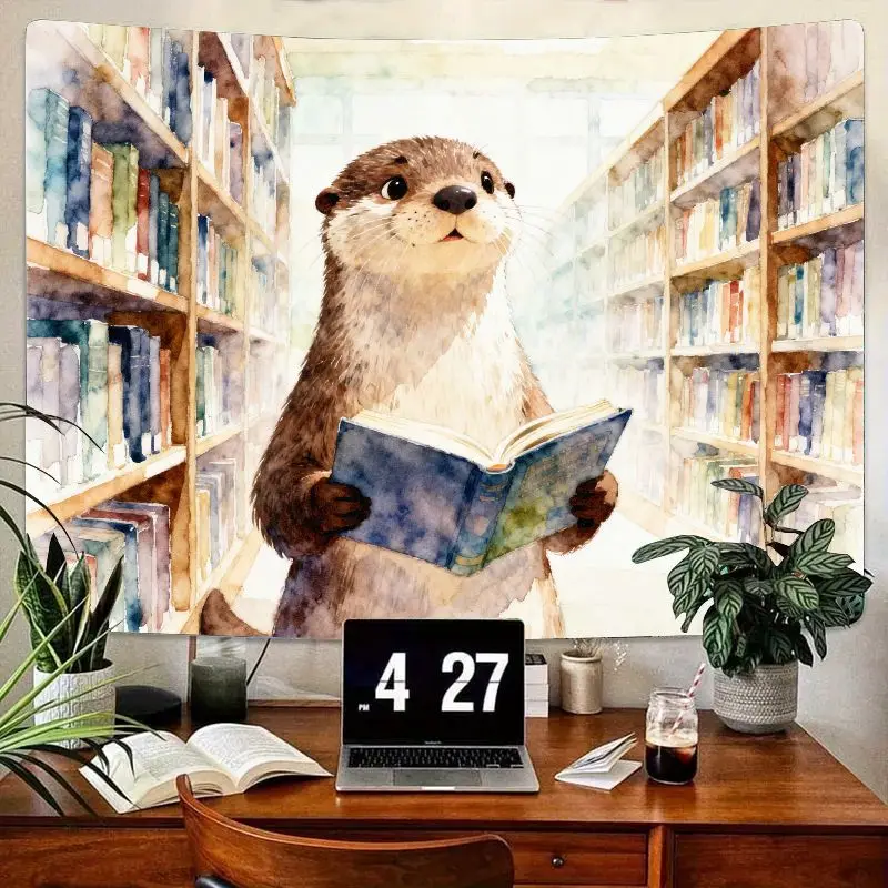 1 шт., милый гобелен для чтения книг с выдрой, акварельная библиотека, настенное искусство, эстетический декор для комнаты в общежитии, подарок для любителей книг, студентов, полиэстеров
1 шт., милый гобелен для чтения книг с выдрой, акварельная библиотека, настенное искусство, эстетический декор для комнаты в общежитии, подарок для любителей книг, студентов, полиэстеров