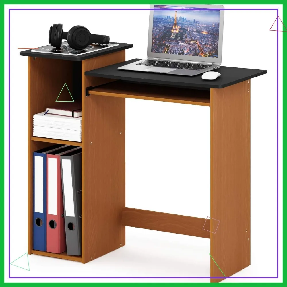 Многоцелевой компьютерный стол с ящиком для клавиатуры, светло-вишневая/черная отделка, компактный дизайн
Многоцелевой компьютерный стол с ящиком для клавиатуры, светло-вишневая/черная отделка, компактный дизайн