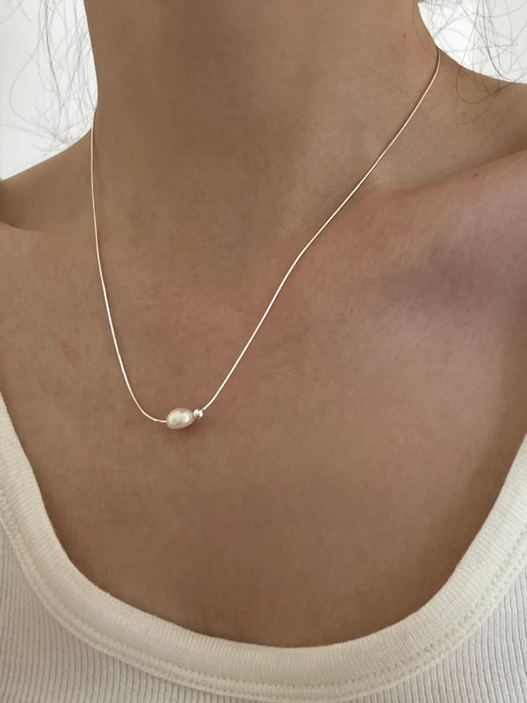 Pure 925 Sterling Silver Snake Chain Baroque Pearl Beads Necklace S925 Designer T Show Runway Gown Rare INS Japan Korean
Pure 925 Sterling Silver Snake Chain Baroque Pearl Beads Necklace S925 Designer T Show Runway Gown Rare INS Japan Korean