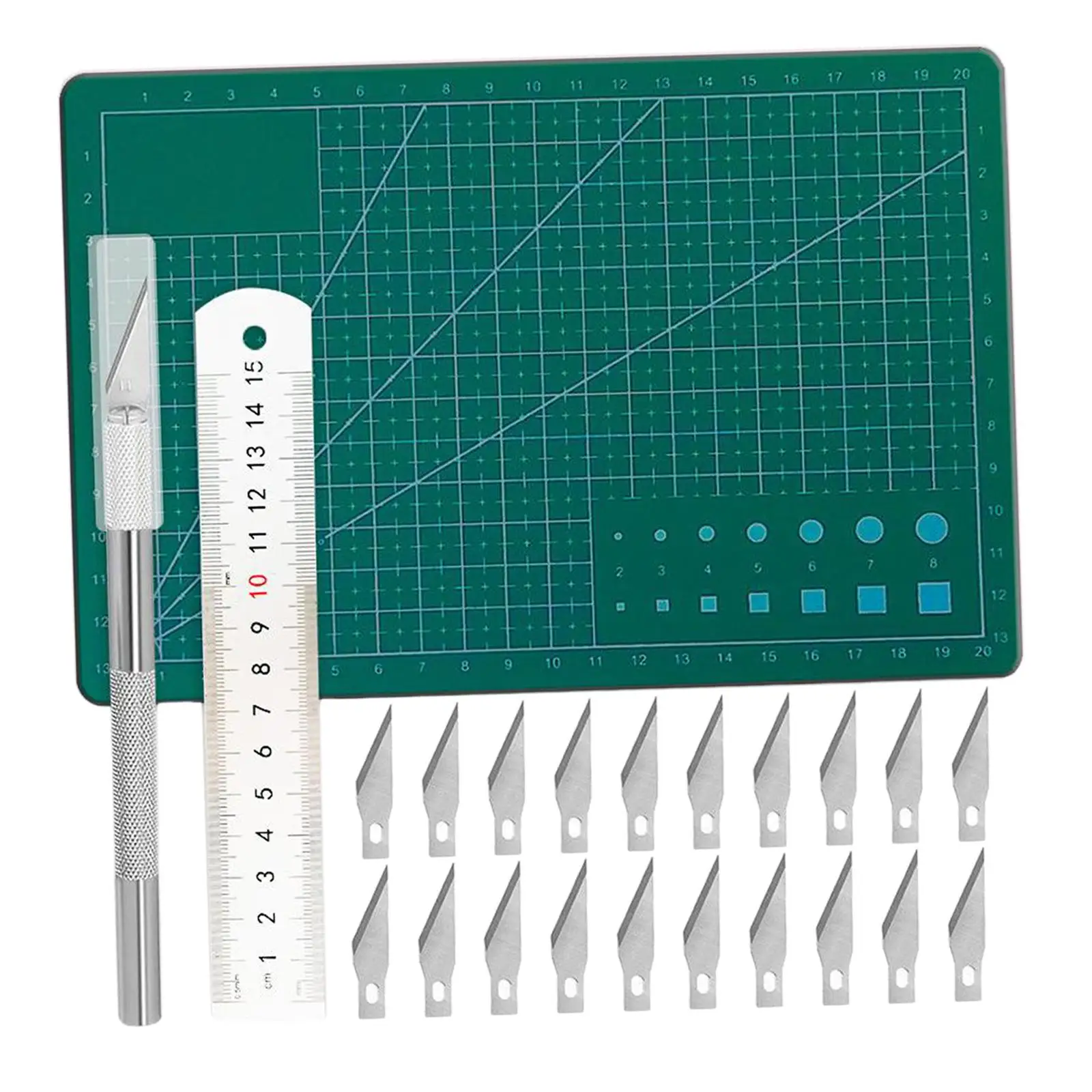 24Pc Carving Kit Precision Hobby Set for Scrapbooking, Avoiding Straight Line Deviation
24Pc Carving Kit Precision Hobby Set for Scrapbooking, Avoiding Straight Line Deviation