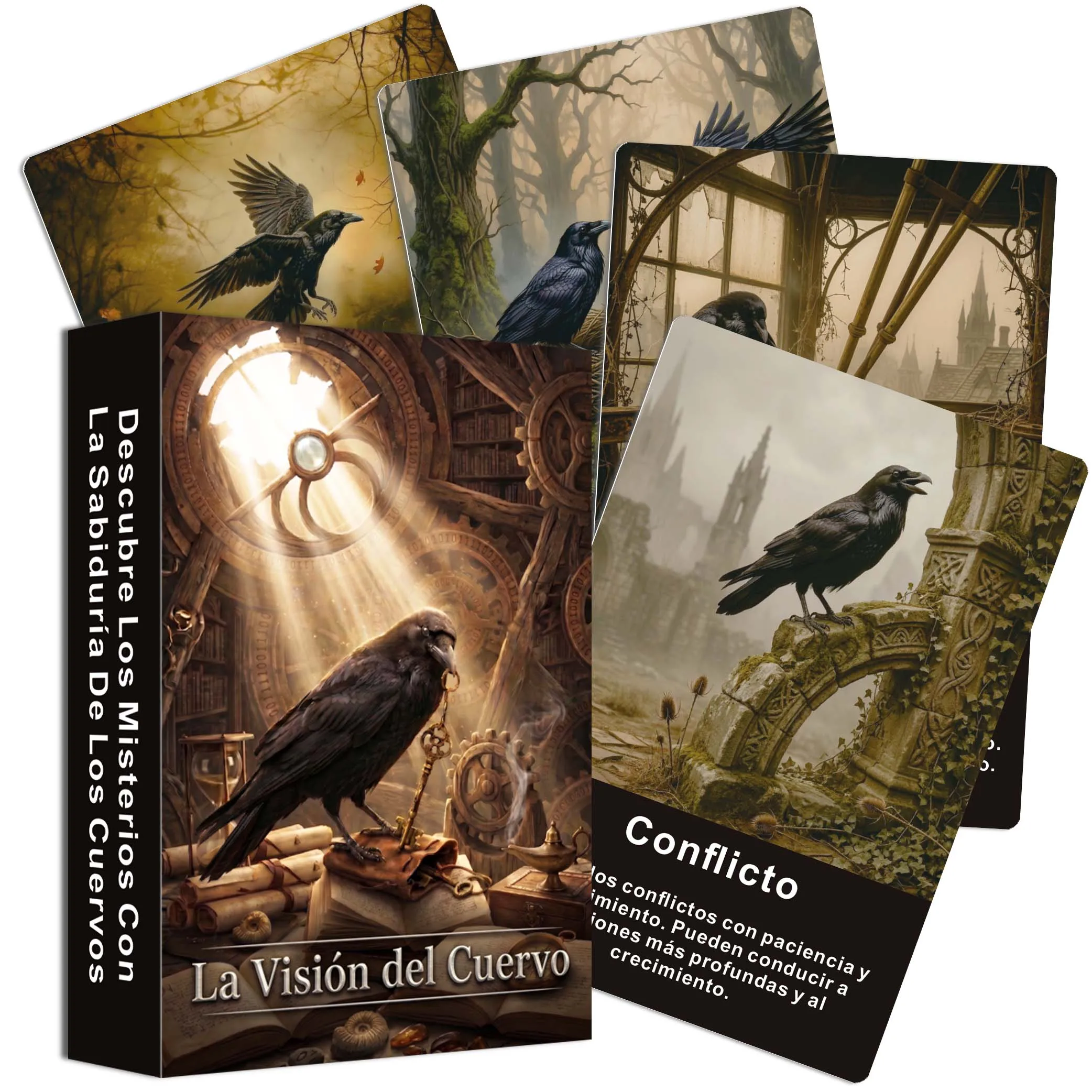 Spanish Oracle Cards Deck, Crow's Insight Card Deck, 50 Cards for Daily Guidance, Spanish Tarot Cards For Beginners, Card Games
Spanish Oracle Cards Deck, Crow's Insight Card Deck, 50 Cards for Daily Guidance, Spanish Tarot Cards For Beginners, Card Games