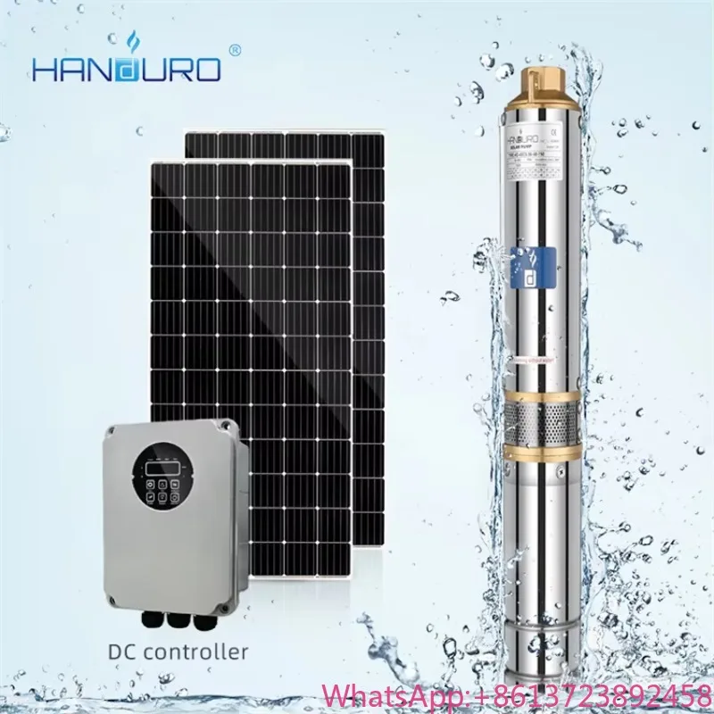 Handuro Wenling Bomba De Agua Factory Outlet 3Inch 2Hp 100 Meter 100M Borehole Solar Deep Well Submersible Water Pump System 
Handuro Wenling Bomba De Agua Factory Outlet 3Inch 2Hp 100 Meter 100M Borehole Solar Deep Well Submersible Water Pump System