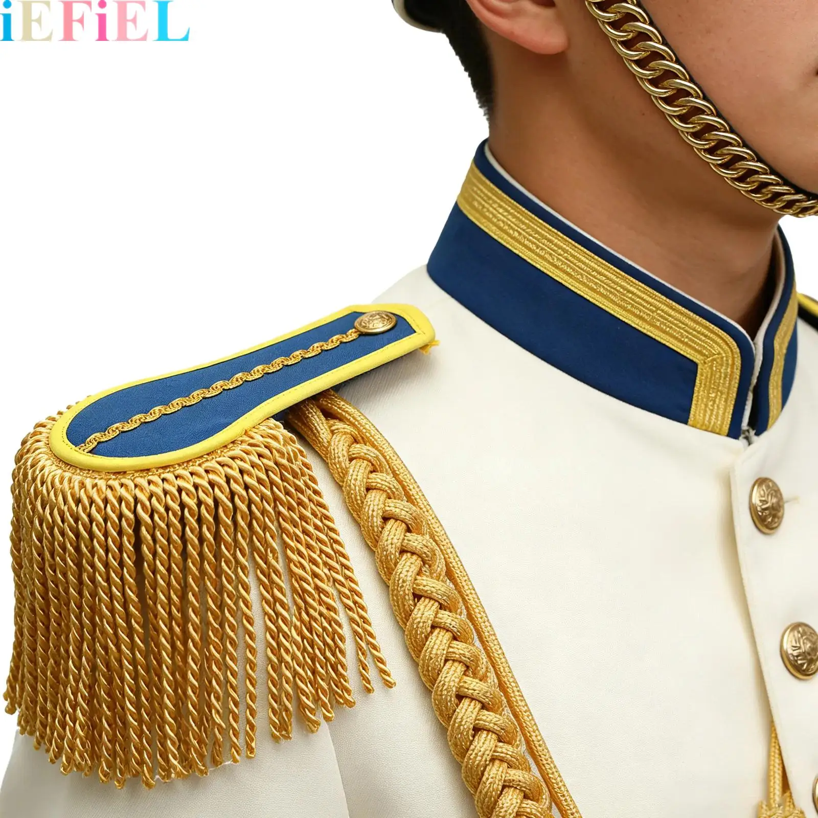 1 Pair Drum Horn Band Tassel Fringe Chain Shoulder Badge Applique Epaulet for Uniform Clothing Costume Accessories
1 Pair Drum Horn Band Tassel Fringe Chain Shoulder Badge Applique Epaulet for Uniform Clothing Costume Accessories