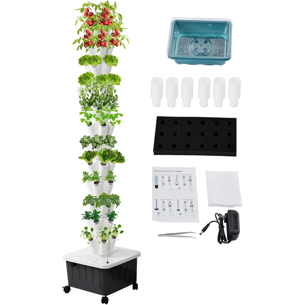 Hydroponic Tower Growing System, 60-Plant Hydroponic Growing System, Hydroponics Growing System Tower, Hydroponics Tower Garden
Hydroponic Tower Growing System, 60-Plant Hydroponic Growing System, Hydroponics Growing System Tower, Hydroponics Tower Garden