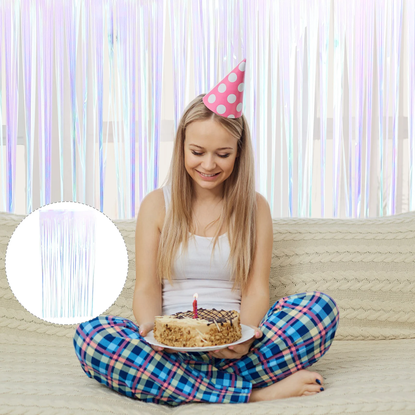 Fringe Curtain Backdrop Party Decoration Aluminum Foil Streamers Birthday Rainbow Garland Supplies for Wedding
Fringe Curtain Backdrop Party Decoration Aluminum Foil Streamers Birthday Rainbow Garland Supplies for Wedding