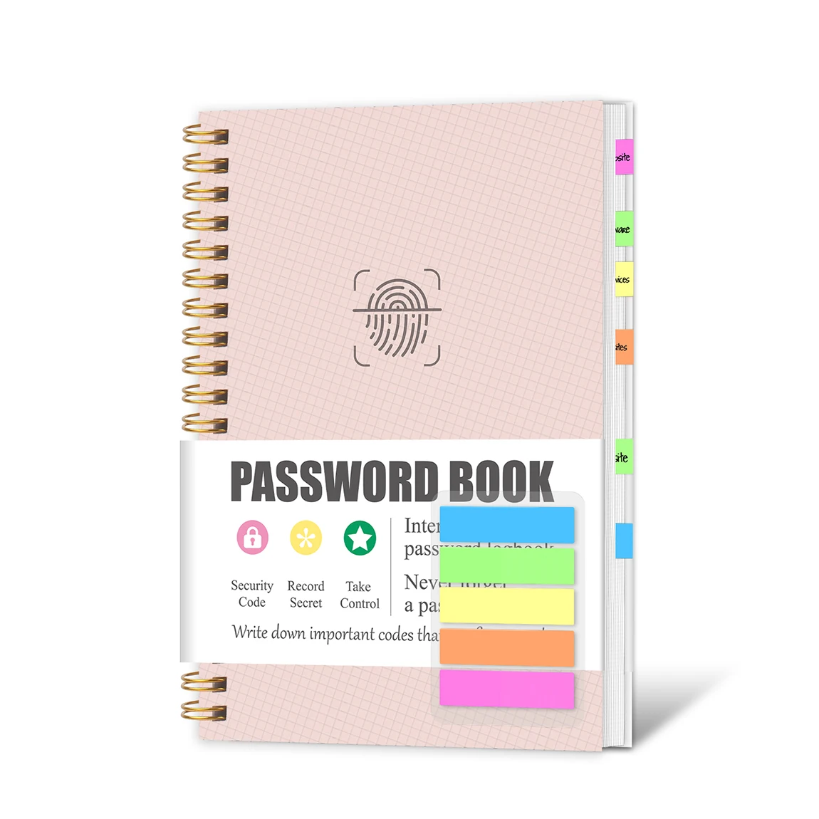 Mini Password Keeper Book A6 Spiral Password Organizer with Tabs Internet Login Logbook for Accounts and Passwords
Mini Password Keeper Book A6 Spiral Password Organizer with Tabs Internet Login Logbook for Accounts and Passwords