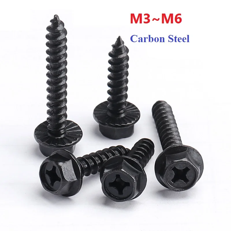 M3 M4 M5 M6 Hexagon Head Flange Self Tapping Screws With Washer Carbon Steel Cross
M3 M4 M5 M6 Hexagon Head Flange Self Tapping Screws With Washer Carbon Steel Cross
