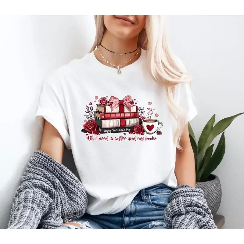 Футболка «Все, что мне нужно, это кофе и мои книги» для любителей книг, ко Дню святого Валентина, милая
Футболка «Все, что мне нужно, это кофе и мои книги» для любителей книг, ко Дню святого Валентина, милая