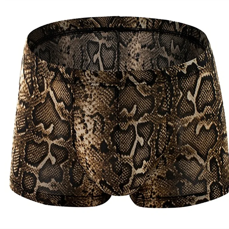 Mens Boxer Briefs Snakeskin Leopard Print Underwear Breathable U Convex Pouch Pants Hombre Cueca Calzoncillo M-XXL
Mens Boxer Briefs Snakeskin Leopard Print Underwear Breathable U Convex Pouch Pants Hombre Cueca Calzoncillo M-XXL