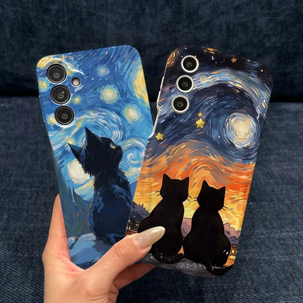 Luxury Starry Night Cats For Samsung Galaxy A56 A55 A54 A51 A25 A17 A06 A05 Feilin Phone Case Wave Oil Phone Case Cover
Luxury Starry Night Cats For Samsung Galaxy A56 A55 A54 A51 A25 A17 A06 A05 Feilin Phone Case Wave Oil Phone Case Cover