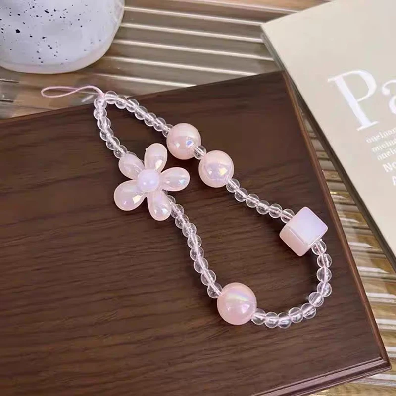 Clear Crystal Pink Flower Square Beaded Wrist Strap Anti-Lost Phone Lanyard Fashion Phone Charm Decor for Girls Women
Clear Crystal Pink Flower Square Beaded Wrist Strap Anti-Lost Phone Lanyard Fashion Phone Charm Decor for Girls Women