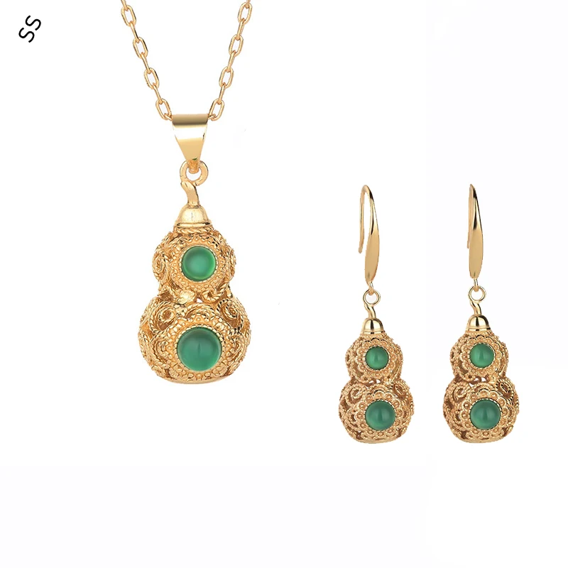 Vintage Earring Necklace Sets - Natural Chalcedony, Elegant Retro Palace Style, Durable & Color Resistant Jewelry
Vintage Earring Necklace Sets - Natural Chalcedony, Elegant Retro Palace Style, Durable & Color Resistant Jewelry