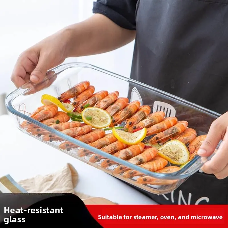 Heat Resistant Glass Air Fryer Bowl Microwave Oven Home Use Roasting Tray Rice Bowl Dumpling Bowl Rectangular Dining Plate
Heat Resistant Glass Air Fryer Bowl Microwave Oven Home Use Roasting Tray Rice Bowl Dumpling Bowl Rectangular Dining Plate