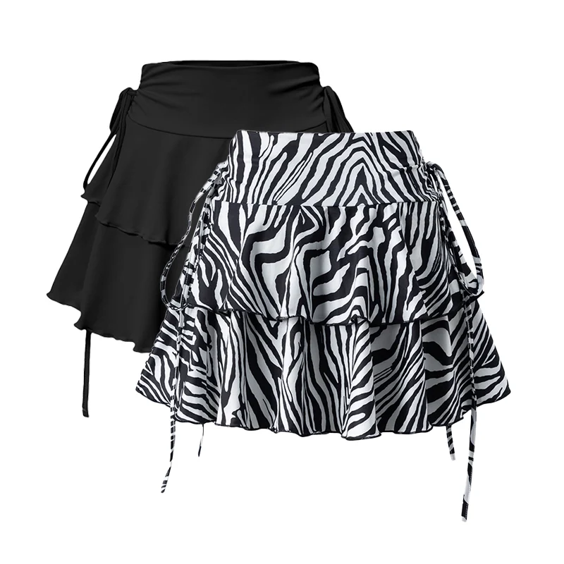 New Women's Zebra Skirt Fashion Summer Outdoor Casual Versatile Outer Wear Skirt Elastic Waist Ruffled Mini Black Skirt Women
New Women's Zebra Skirt Fashion Summer Outdoor Casual Versatile Outer Wear Skirt Elastic Waist Ruffled Mini Black Skirt Women