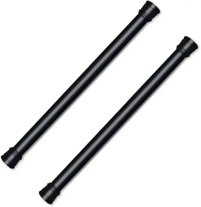 Spring Loaded Curtain Tension Rod 12-20 inches, Black, for Lightweight Curtains Towel Rack
Spring Loaded Curtain Tension Rod 12-20 inches, Black, for Lightweight Curtains Towel Rack