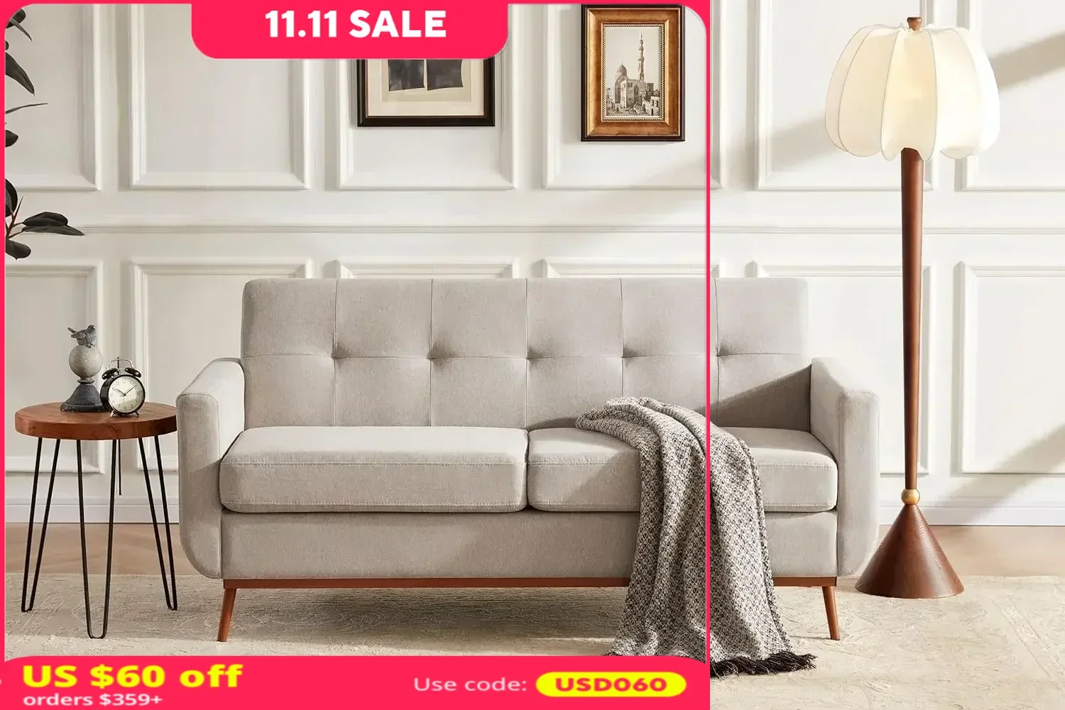 65" Loveseat Sofa Mid Century Modern Love Seat Couches For Living Room Comfy Upholstered Sofa Couch For Bedroom Sofas
65" Loveseat Sofa Mid Century Modern Love Seat Couches For Living Room Comfy Upholstered Sofa Couch For Bedroom Sofas
