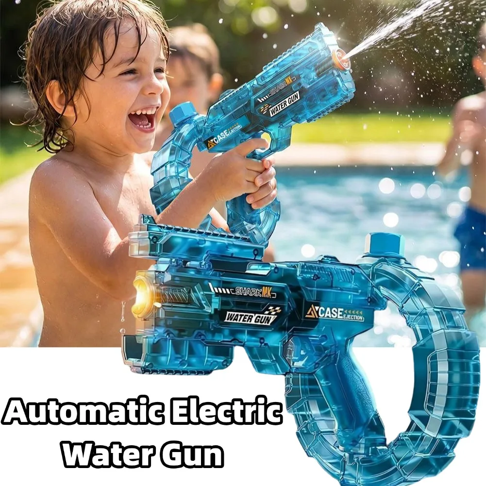 Automatic Electric Water Gun with Flashing Light, USB Rechargeable Summer Water Toy for Kids Adults Pool Beach Water Fighting
Automatic Electric Water Gun with Flashing Light, USB Rechargeable Summer Water Toy for Kids Adults Pool Beach Water Fighting