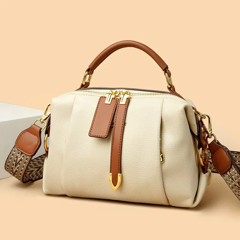Elegant Retro Boston Handbag Soft Genuine Leather Look Crossbody Bag Wide Ethnic Braided Strap Large Space Multi Pocket Purse
Elegant Retro Boston Handbag Soft Genuine Leather Look Crossbody Bag Wide Ethnic Braided Strap Large Space Multi Pocket Purse