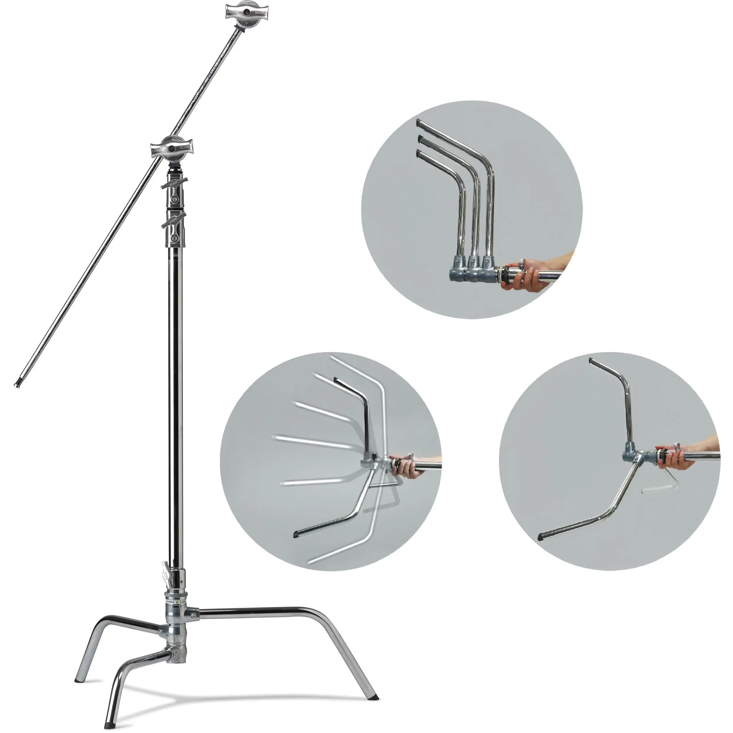 MagicLine 40" Quick Release Heavy Duty C-Stand Light Stand With Grip Head And Arm For Photography
MagicLine 40" Quick Release Heavy Duty C-Stand Light Stand With Grip Head And Arm For Photography