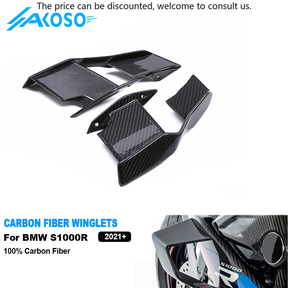 AKOSO 100% 3K Carbon Fiber UV-Protection Coat Motorcycle Front Fairings Side Winglets For BMW S1000R M1000R 2021-2024
AKOSO 100% 3K Carbon Fiber UV-Protection Coat Motorcycle Front Fairings Side Winglets For BMW S1000R M1000R 2021-2024