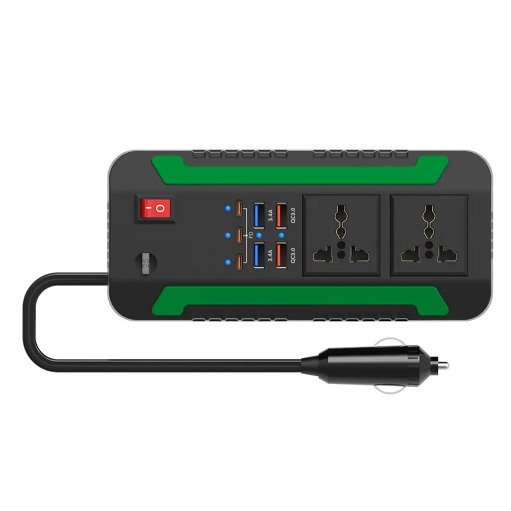 Car Inverter 300W Inverter Power with 7Port Type-C USB QC3.0 Fast Charging DC12V/24V To AC220V
Car Inverter 300W Inverter Power with 7Port Type-C USB QC3.0 Fast Charging DC12V/24V To AC220V