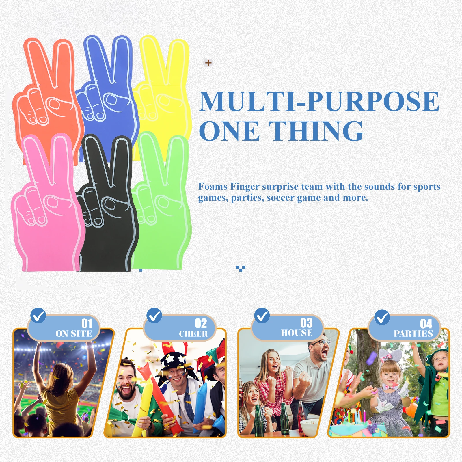 6 Pcs Noise Makers Party Favors Fingers Sports Party Favors Cheerleading Props EVA Hands Reusable Cheers Events Supplies
6 Pcs Noise Makers Party Favors Fingers Sports Party Favors Cheerleading Props EVA Hands Reusable Cheers Events Supplies