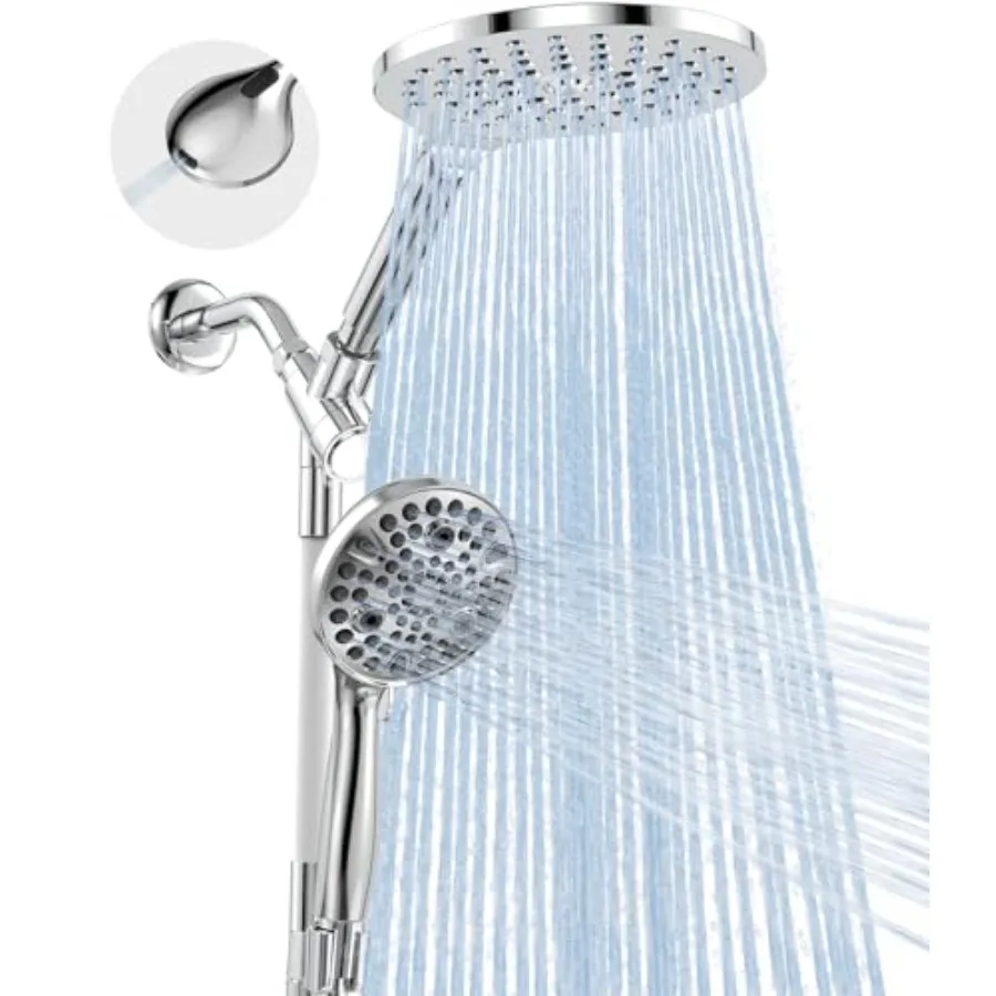 Dual Handheld Shower Head Combo, 2-in-1 Rain Shower Heads System Rainfall Shower Head and Modes High Pressure Hand Held Showerh
Dual Handheld Shower Head Combo, 2-in-1 Rain Shower Heads System Rainfall Shower Head and Modes High Pressure Hand Held Showerh