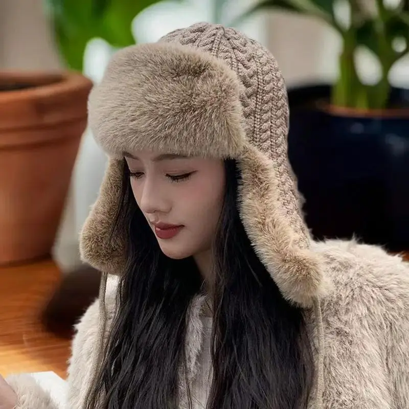 Cozy Soft Plush Winter Hat with Ear Protection; Warm and Thick Knit Outdoor Headwear for Women
Cozy Soft Plush Winter Hat with Ear Protection; Warm and Thick Knit Outdoor Headwear for Women