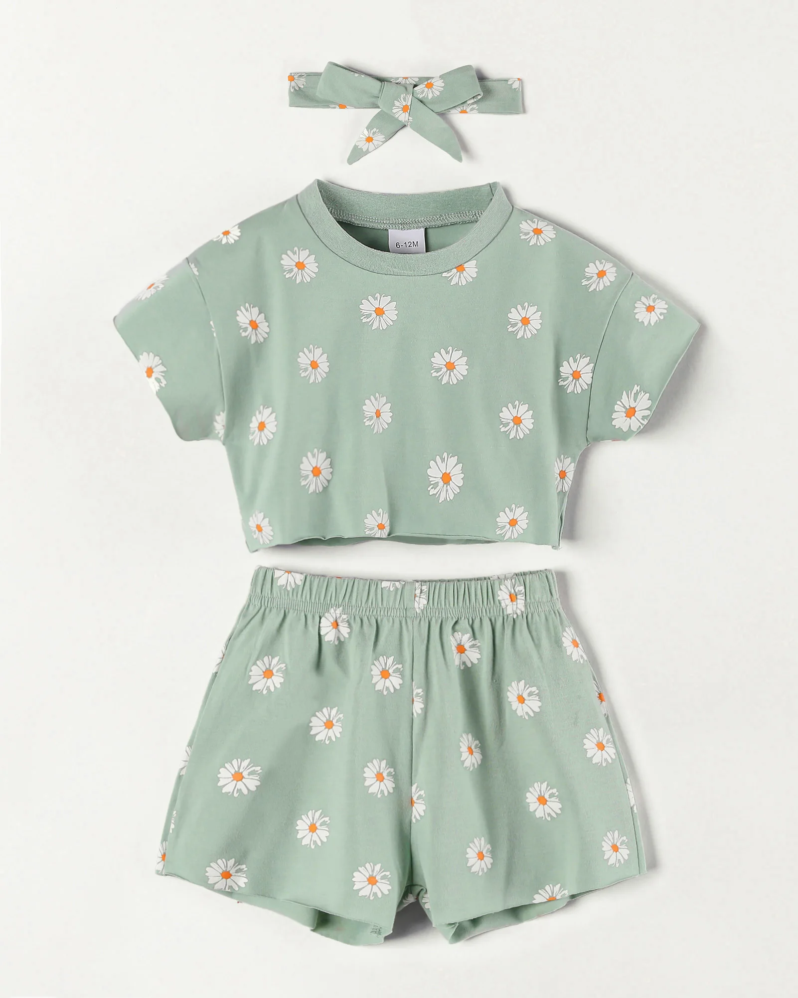 Новый повседневный костюм в японском и корейском стиле для маленьких девочек с принтом ромашки и рукавами «летучая мышь» с необработанными краями 
Новый повседневный костюм в японском и корейском стиле для маленьких девочек с принтом ромашки и рукавами «летучая мышь» с необработанными краями