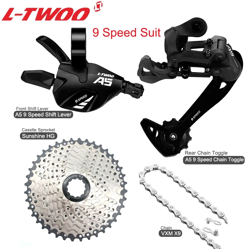 LTWOO A5 1X9 Speed Kit 9s 9v Derailleurs Suit for Mountain Bike 42t Sunshine Casstte Sprocket VXM X9 Chain MTB Bike Transmission
LTWOO A5 1X9 Speed Kit 9s 9v Derailleurs Suit for Mountain Bike 42t Sunshine Casstte Sprocket VXM X9 Chain MTB Bike Transmission