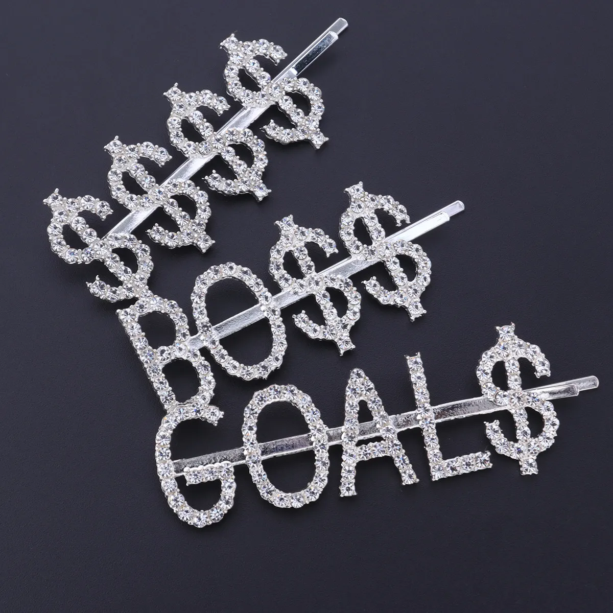 3Pcs Rhinestone Hair Clips Dollar Sign Letters Design Decorative Bobby Pins Hair Accessories Gift for Women Girls
3Pcs Rhinestone Hair Clips Dollar Sign Letters Design Decorative Bobby Pins Hair Accessories Gift for Women Girls